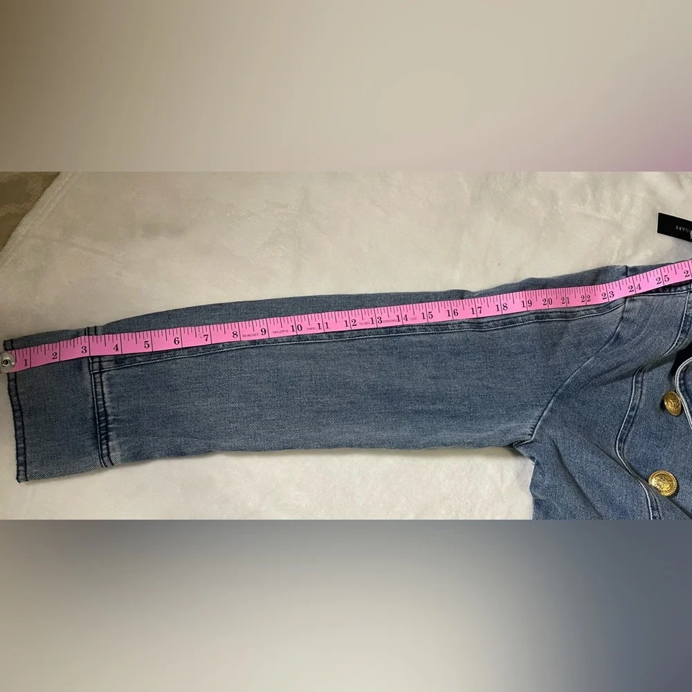 Dictionary Denim Blazer Jacket - Picture 8 of 12